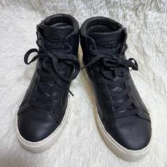 美品 UGG アグ ハイカットスニーカー OLLI レザー ブラック 24.5