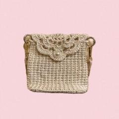 ショルダーバッグ かぎ編み ミニバッグ ハンドメイドのサムネイル