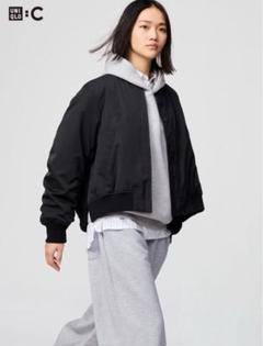 新品 未使用 タグ付 ユニクロ ボマージャケット 黒 XL UNIQLO C ユニクロ：シー」が新作アイテムを発売 ボマージャケットや