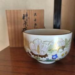 時代物 大正時代？ 九谷焼 花器 桐箱付き 金彩 人物