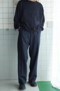 COMOLI 24AWウールサージパンツ　NAVYサイズ2 COMOLI | ウールサージパンツ（navy）- BARD