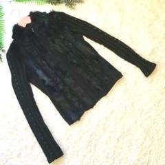 OROFINO♡ドライバーズニット【L】♡ITALY製♡ウール♡ラビットファー♡