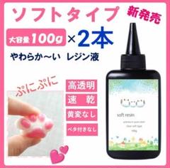 レジン液 プニプニ柔らかソフトタイプレジン液100g6本大人気コーティング剤つき m77617482516_1.jpg?1729490625
