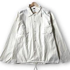 L ナナミカ Cotton Wool Deck Shirt ナチュラルホワイト