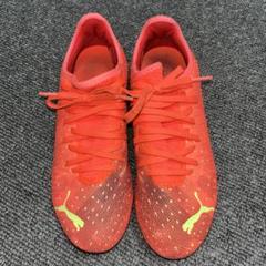 Puma オレンジ サッカースパイク ジュニア用　23.5㎝