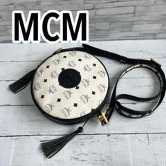 MCM ショルダーバッグ　ヴィンセント柄 サークル　レザー　ゴールド金具