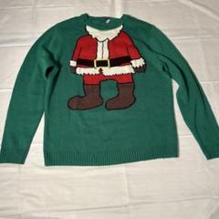 H&M サイズL サンタクロースデザイン ニットセーター
