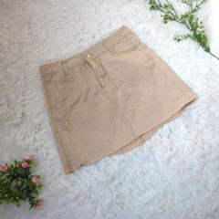 レディース　ミニスカート　L　ベージュ　可愛い　シンプル