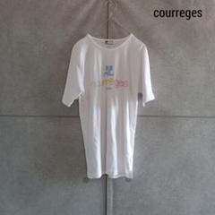 Courreges クレージュ ホワイト VネックTシャツ XS - メルカリ