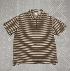 90s オールド GAP ラガーシャツ ボーダー マルチカラー 紺 古着 XL 90's OLD GAP マルチボーダー柄 Tシャツ “NAVY