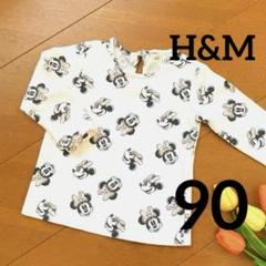 h&m ベビー ディズニー ミニー アイボリー 長袖 Tシャツ 90