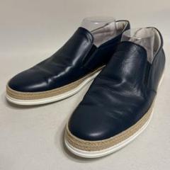 TOD’S スリッポン エスパドリーユ ブルー レザー TOD'S TODS トッズ エスパドリーユ XXM66B0BM40RE0