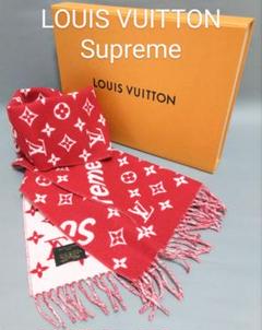 【新品】Louis Vuitton x Supremeマフラー　シュプリーム LOUIS VUITTON ルイ ヴィトン マフラー xSupreme シュプリーム