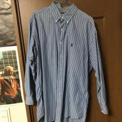ラルフローレン 水色ストライプシャツ