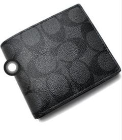 新品未使用】COACH 二つ折り財布 ネイビー