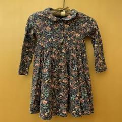 TOCCA160花柄ネイビー3段フリルワンピース長袖 TOCCA160花柄ネイビー3段フリルワンピース長袖