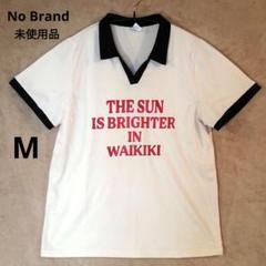 (未使用品) Vネック 半袖 スキッパーシャツ アイボリー ブラック M