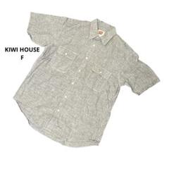 KIWI HOUSE 半袖　シャツ　グレー　コットン100% フリーサイズ