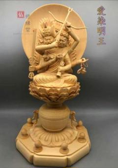 【修縁堂】木彫り 仏像 観音菩薩座像 彫刻 一刀彫 天然木檜材 仏師で仕上げ 修縁堂】特上彫 木彫仏像 普賢菩薩座像 彫刻 一刀彫 天然木檜材
