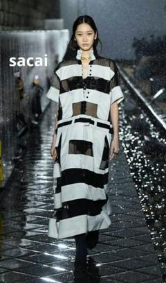 タグ付き新品未使用 sacai ニットパネルドレスワンピース - メルカリ