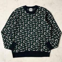 現行 KENZO モノグラム 総柄ロゴ ニット セーター M 現行 KENZO モノグラム 総柄ロゴ ニット セーター M