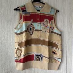 レオナールスポーツ　ポロシャツ　L LEONARD SPORTS レオナール 花柄 ゴルフ テニス ポロシャツ 38