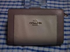 COACH 二つ折り財布 ベージュ/ブラウン