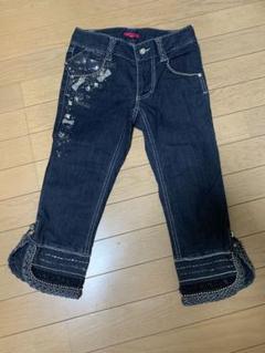 トゥービーシックTOBECHIC大きいサイズ エンブロイダリーデニム パンツ TO BE CHIC (大きいサイズ) / トゥー ビー シック (オオキ