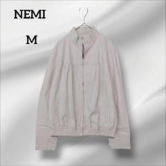 NEMI ベージュ スタンドカラー ジャケット 薄手　春夏　カジュアル　M