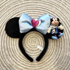 ディズニー　カチューシャ　水色　ミニー　ぬいぐるみ　15周年限定　ロマンスちゃん ディズニー カチューシャ 水色 ミニー ぬいぐるみ 15周年限定