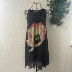 ノースリーブ 花柄 ワンピース モード 森ガール フェアリー
