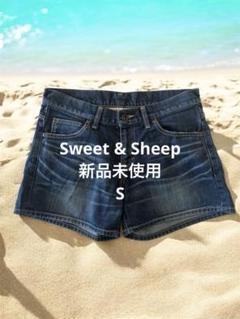 Sweet & sheep ショートデニムパンツ Sジーンズ インディゴブルー