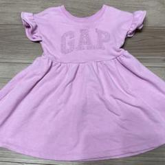 baby GAP プリント 半袖ワンピース 100cm 3歳 パープル ギャップ