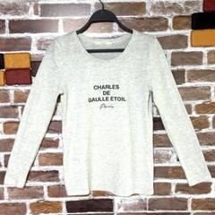 e.r.g* ホワイトグレー長袖　 レディース　Tシャツ　Ｆ