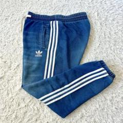 希少 adidas トラックパンツ デニム トレフォイル スウェット インディゴ