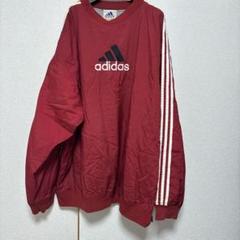 古着　90s 常田大希モデル　adidas 赤 ナイロンプルオーバー 古着 90s 常田大希モデル adidas 赤 ナイロンプルオーバー