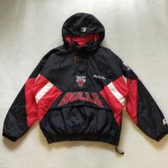 STARTER NBA シカゴブルズ ナイロンジャケット ハーフジップブルゾン STARTER NBA シカゴブルズ ナイロンジャケット ハーフジップブルゾン