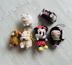 ミニーマウス ぬいぐるみ ストラップ付き