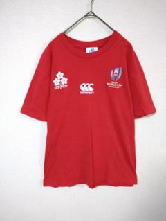 希少　カンタベリー　Tシャツ　メンズM　2019年　ワールドカップ記念　日本　綿