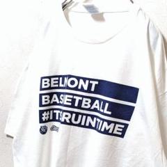 デルタ ベルモントバスケットボール ロゴ Tシャツ ホワイト 白 XL 古着