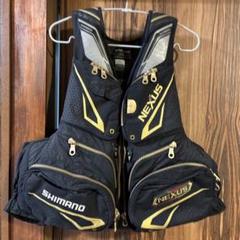 SHIMANO NEXUS フィッシングベスト Lサイズ ブラック/ゴールド