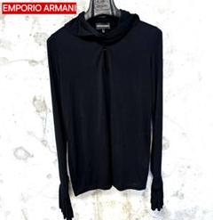EMPORIO ARMANI エンポリオアルマーニ ジャガードニット カーディガン ショート丈 サイズM ブラック レディース 【中古】 2025年最新】エンポリオアルマーニ カーディガン サイズ40の人気