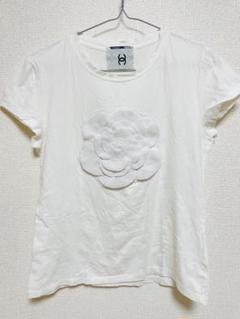 希少】シャネル フラワー モチーフ ロゴ Tシャツ