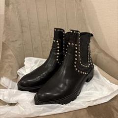 ⭐︎美品⭐︎ZARA レザー　サイドゴアブーツ 厚底　ブラック　サイズ38 ZARA ブラックレザー サイドゴアブーツ 厚底 38