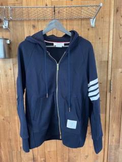✓THOM THOMBROWNE 4bar ジップアップパーカー