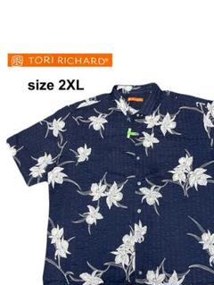 ★美品★USA製★TORI RICHARD★半袖★アロハシャツ★総柄★2XL★のサムネイル