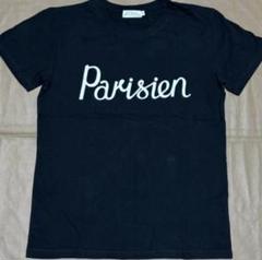 キツネティー パリジャンプリントロゴ Tシャツ 黒色 Sサイズ PARISIEN