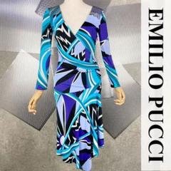 EMILIO PUCCI エミリオプッチ ビジュー付き プッチ柄 ワンピース