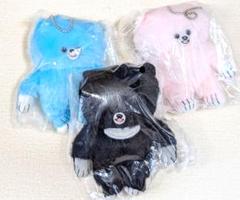 顔がギュッとしたくまのぬいぐるみ ３種セット A
