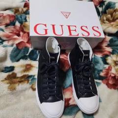 完売品GUESS ブラック ハイカットスニーカー　サイズ26.5~27.0